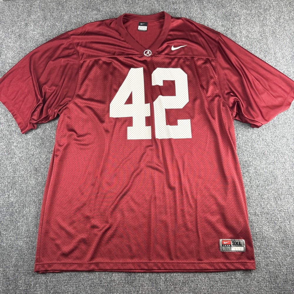 Nike Team Alabama Crimson Tide #42 Football Jersey Men's 3XL Crimson Red